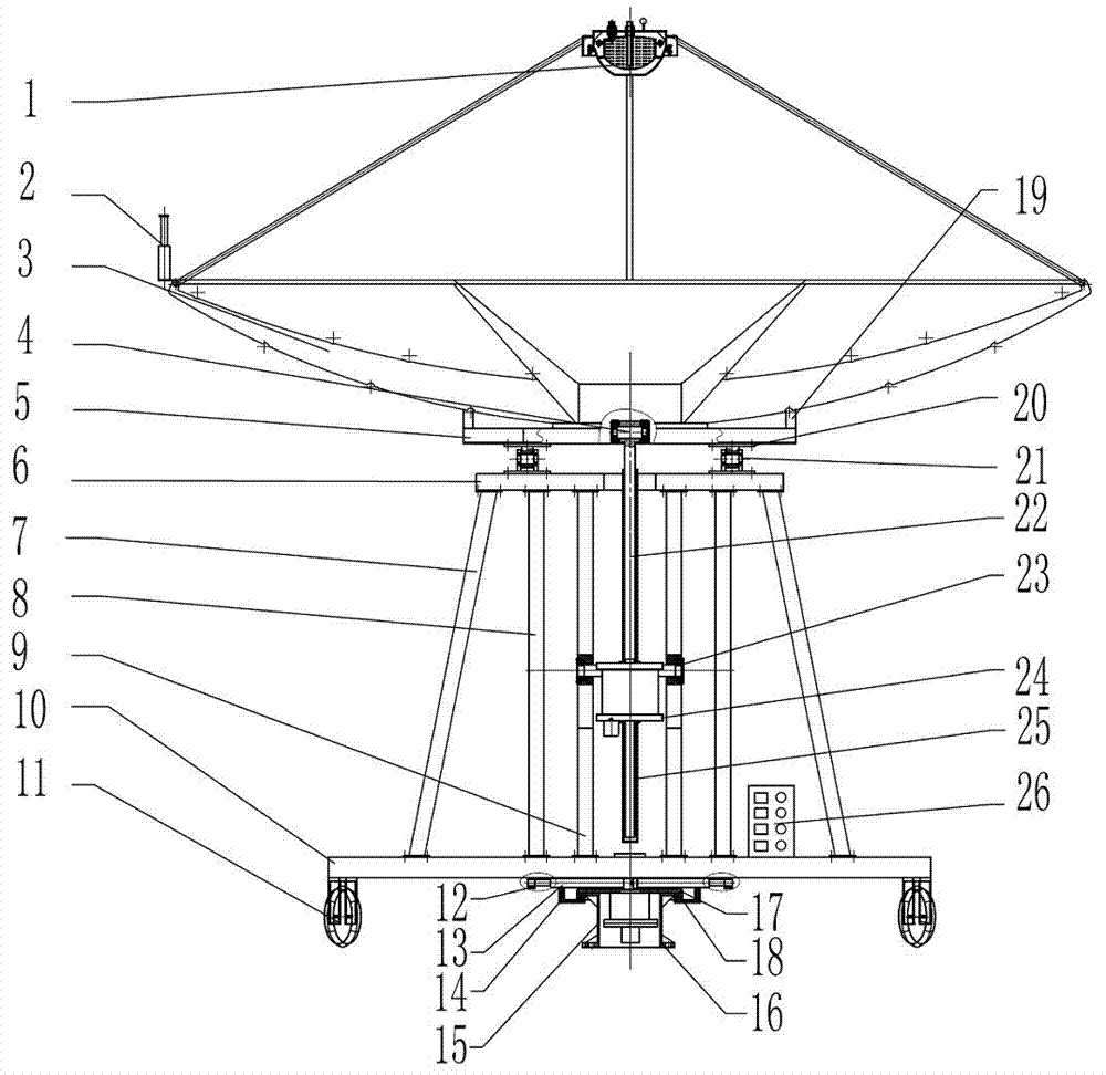 Idler wheel type sunlight tracking heat collecting device