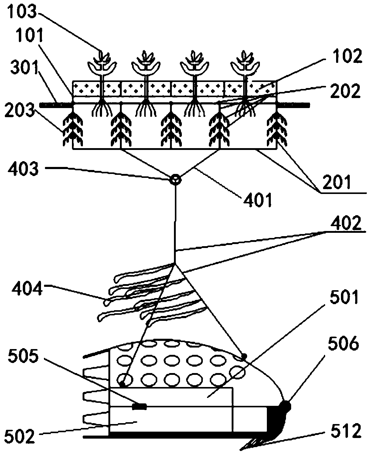 Induced type hydrobios collecting and water purifying device