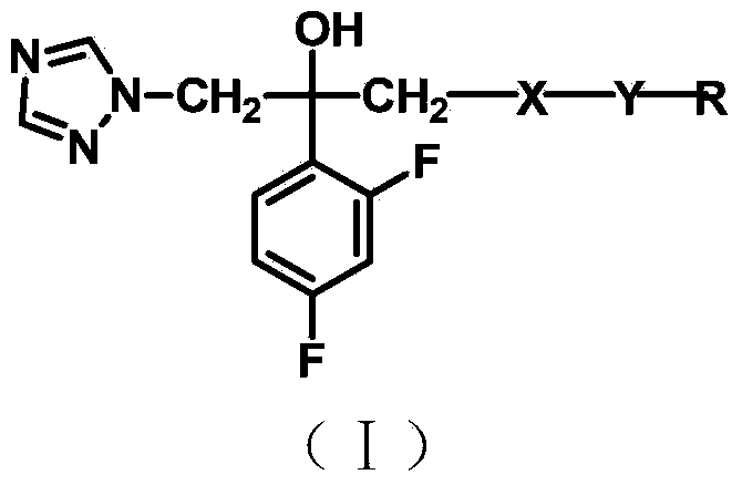 Triazole alcohol antifungal compound with side chain containing piperidine oxadiazole as well as preparation method and application thereof