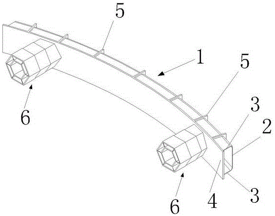 Bumper system imitating bamboo structure