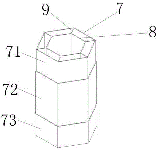 Bumper system imitating bamboo structure