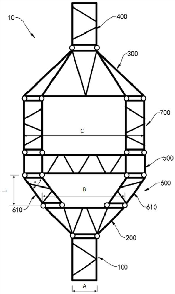 Lattice reducer assembly jib and crane