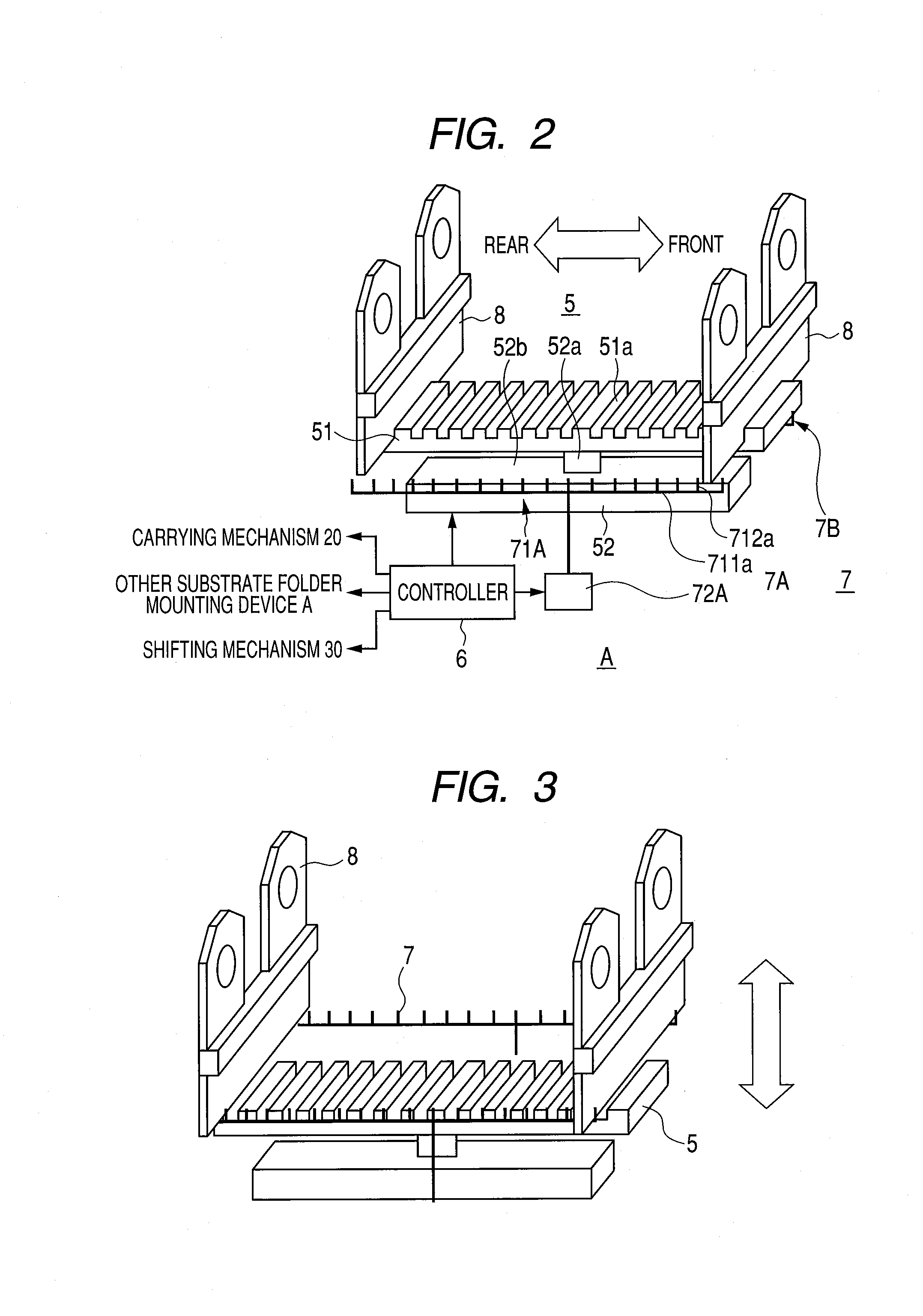 Substrate holder mounting device and substrate holder container chamber