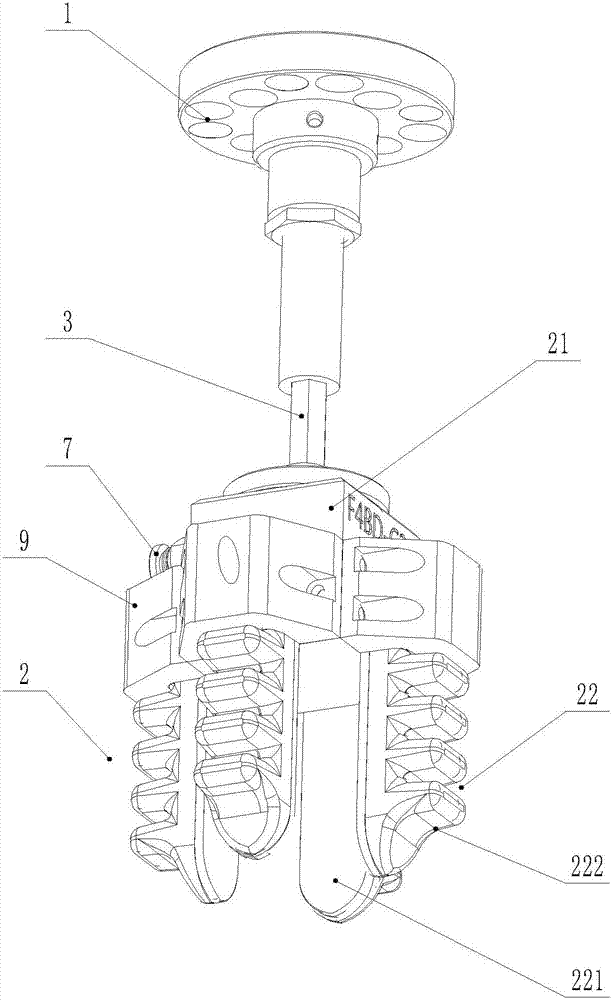 Flexible mechanical arm with buffering function