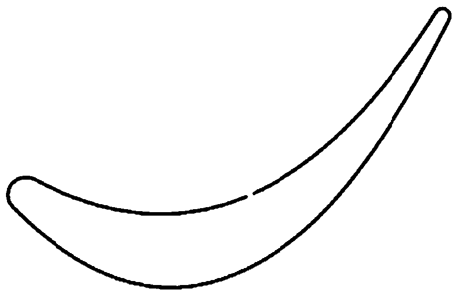 Aviation blade profile chord length detection method and system based on secant rotation iteration