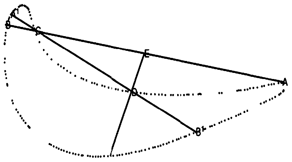 Aviation blade profile chord length detection method and system based on secant rotation iteration