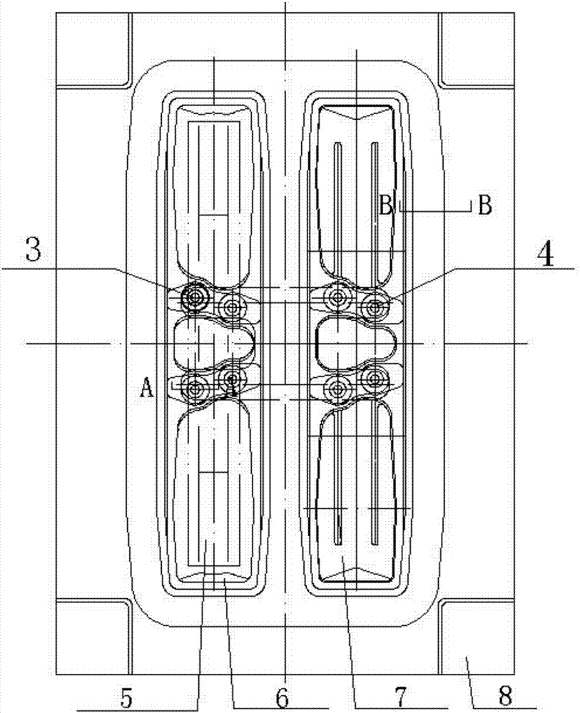 Hot forging method of wetland track plate and hot forging die thereof