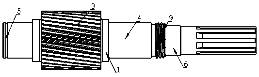 Special gear assembly connecting shaft