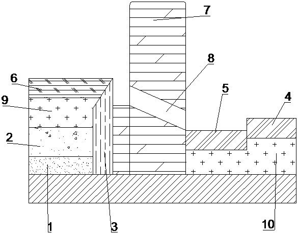 A construction method of hidden water flow holes on the water retaining side of the shower room