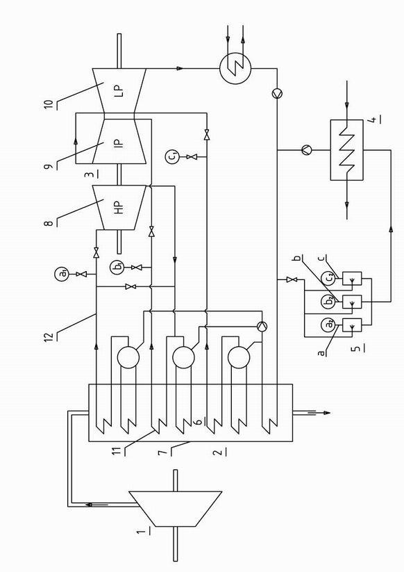 Fuel gas-steam combined cycle heat power plant