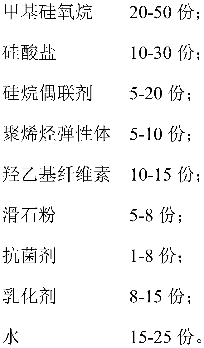 A kind of silicone modified silicate coating and preparation method thereof