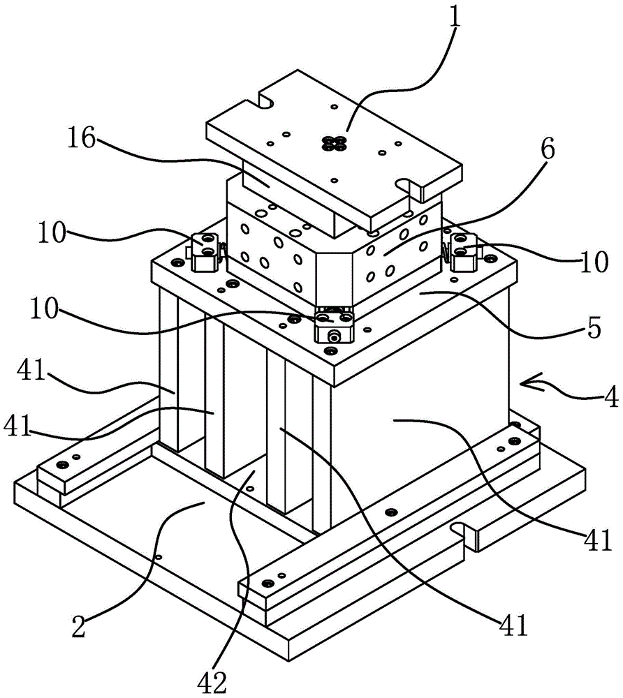 A square tube shaping die