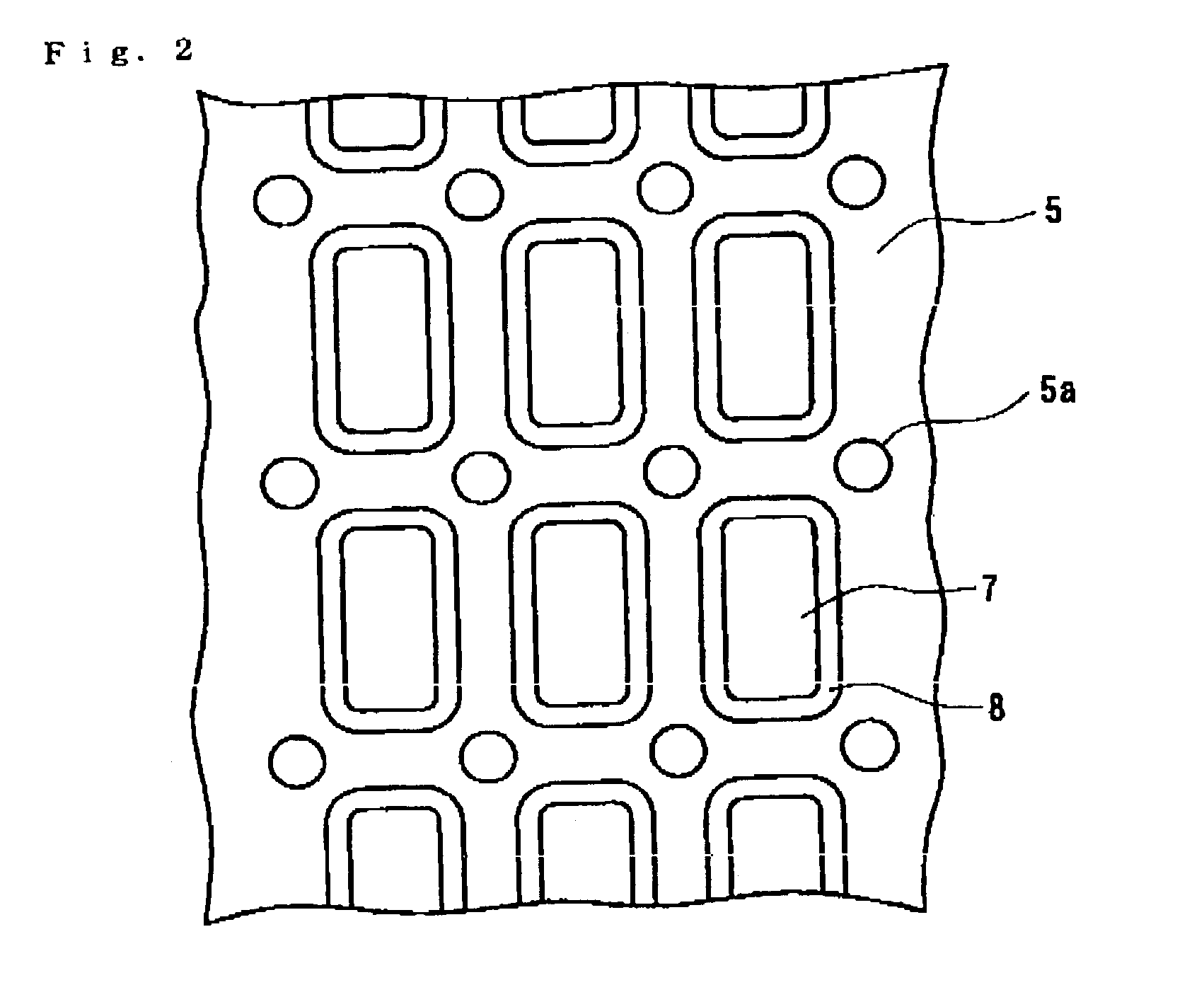 Organic electroluminescent device having wiring lines under the partition walls and electronic apparatus using the same