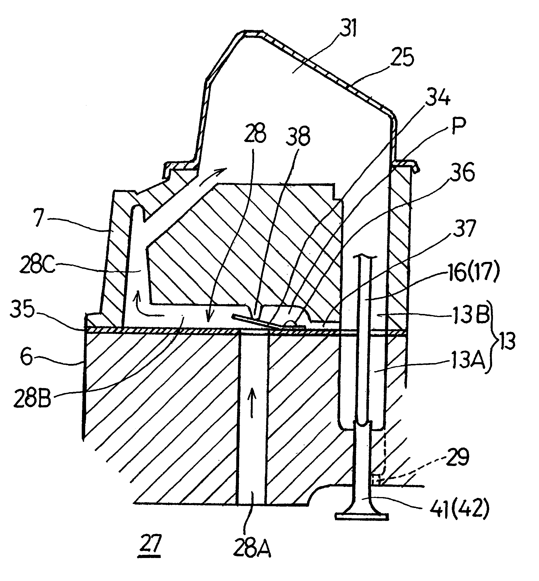 Four-cycle overhead valve engine