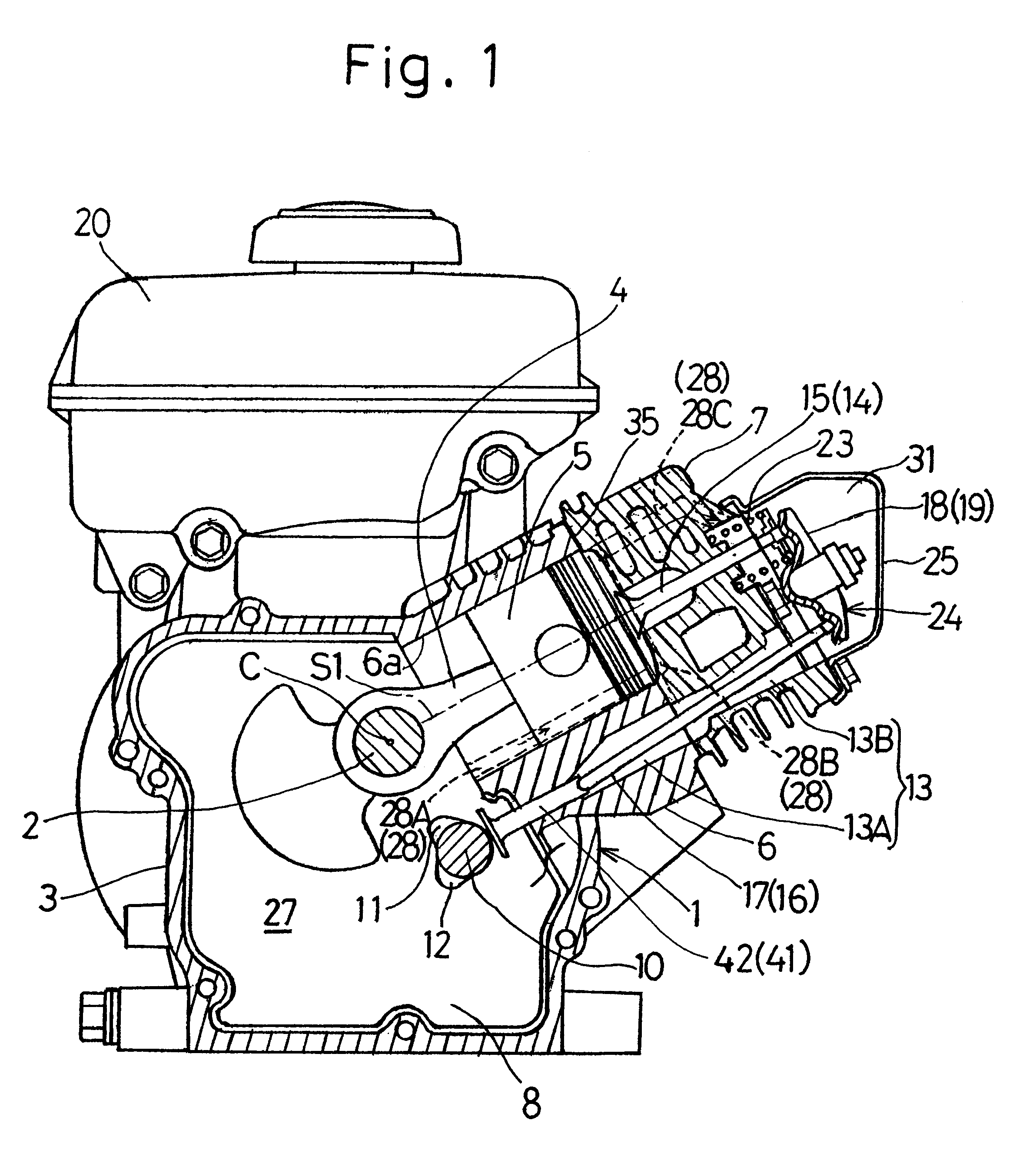 Four-cycle overhead valve engine