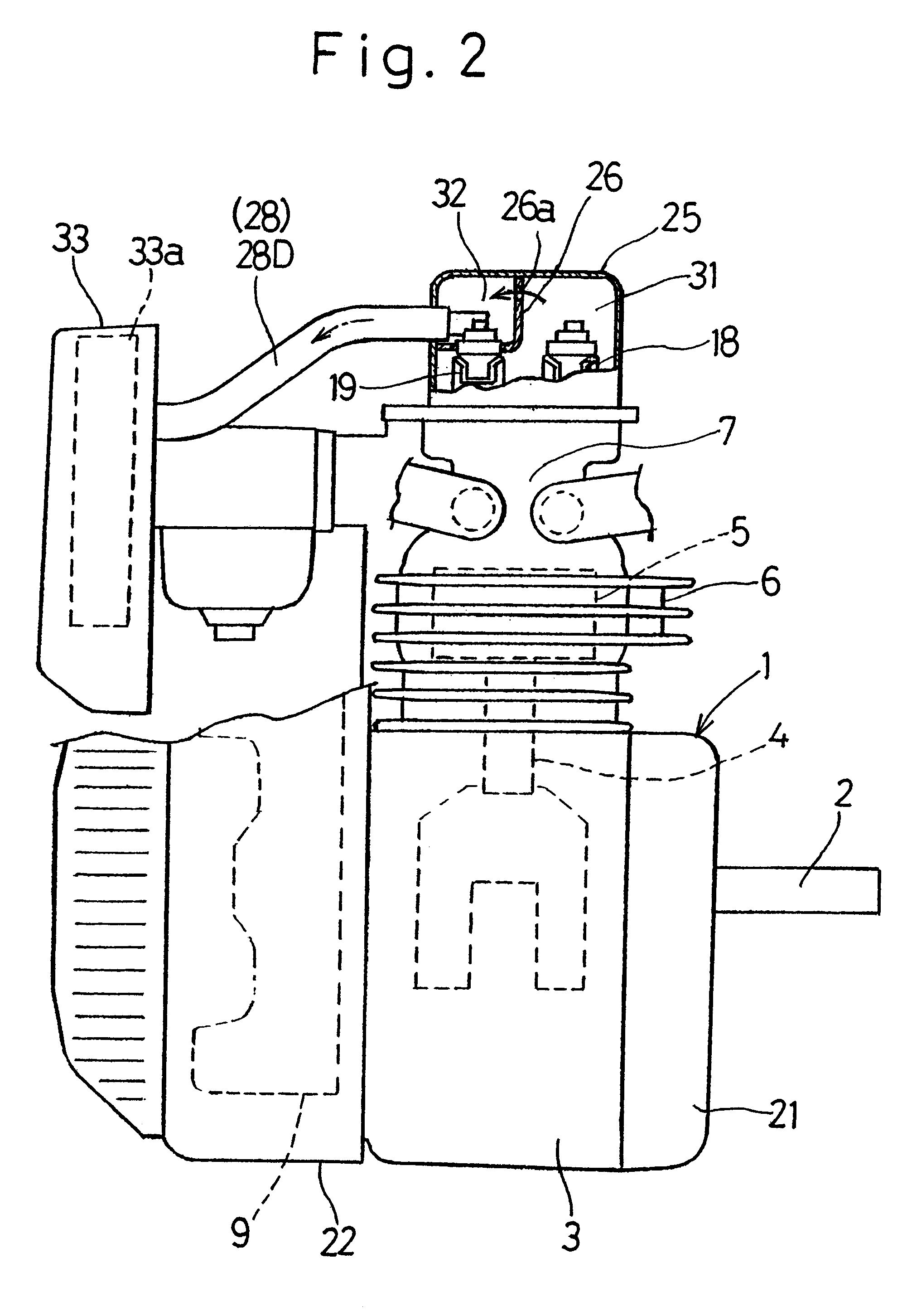 Four-cycle overhead valve engine