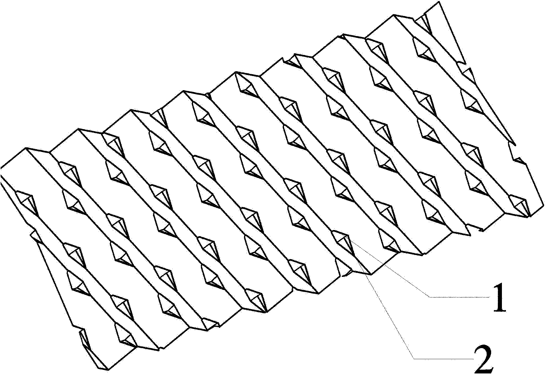 Window and hole combined flow guide regular filler sheet and filler