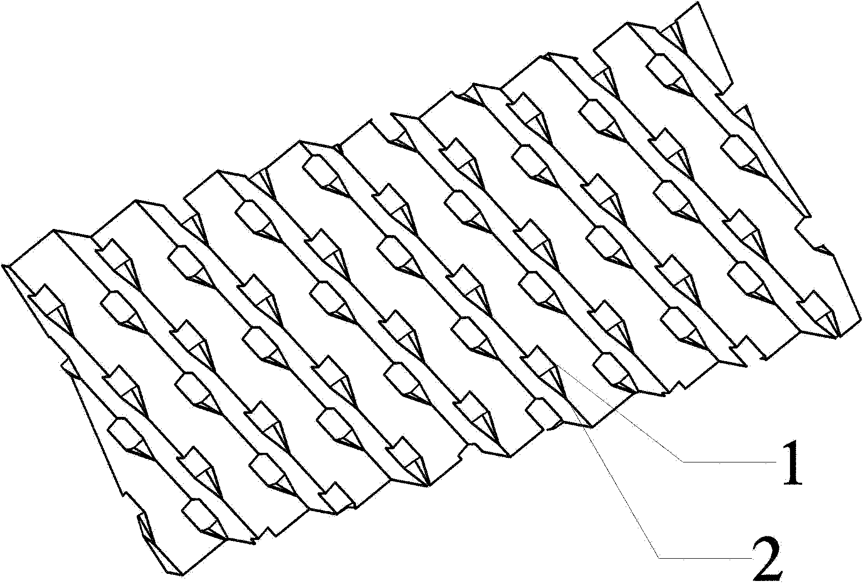 Window and hole combined flow guide regular filler sheet and filler