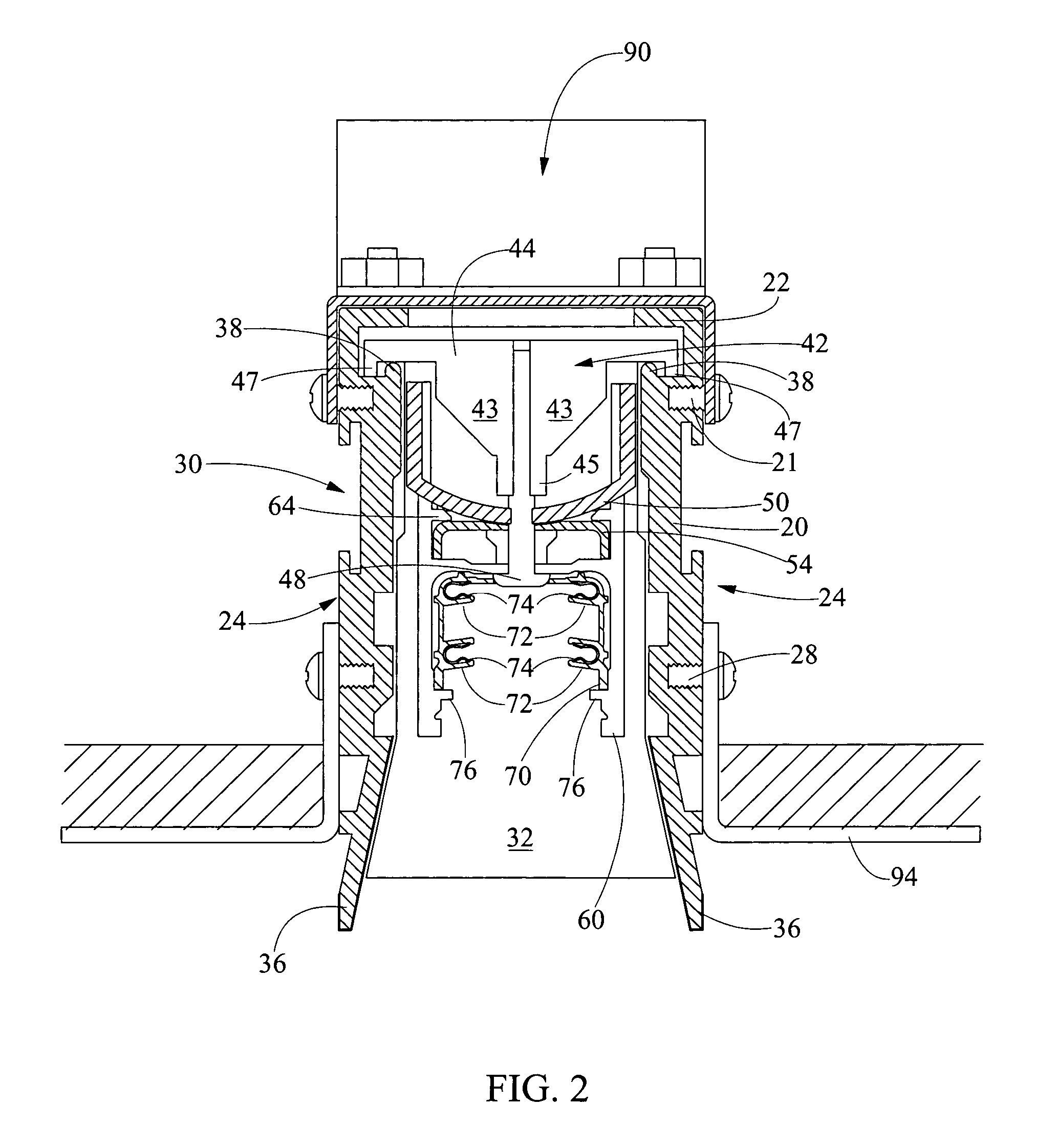 Tilt & lock air handling fixture