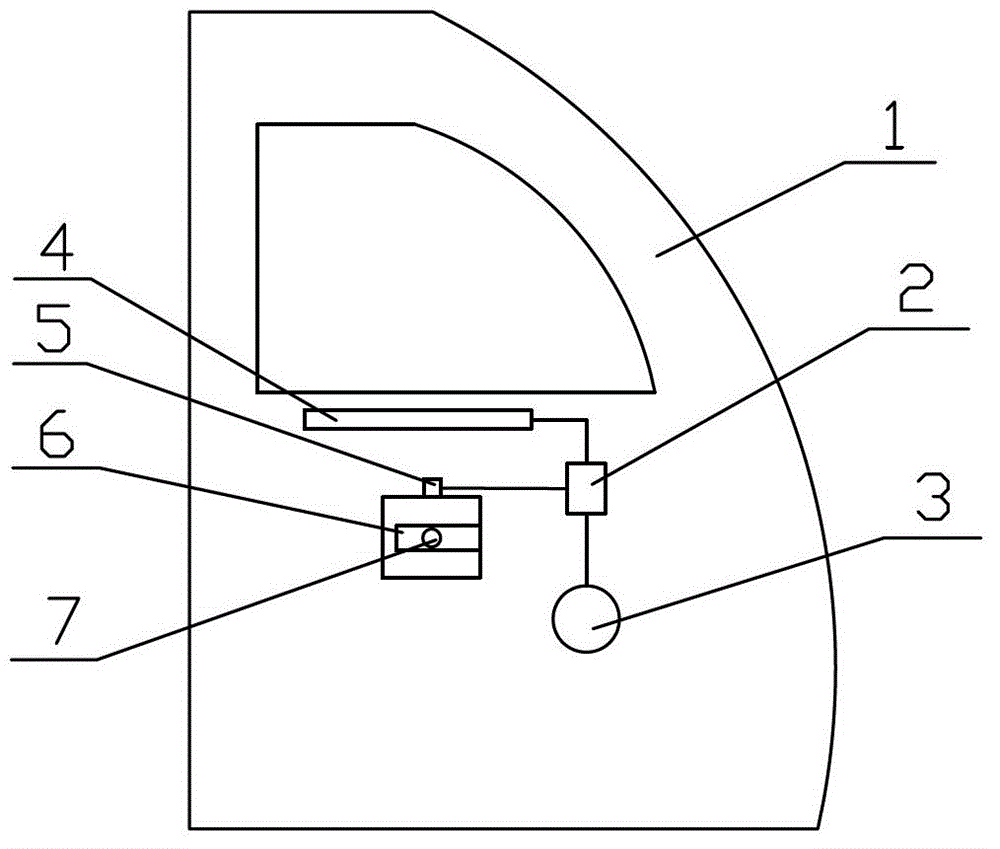 Automobile door opening alarming device