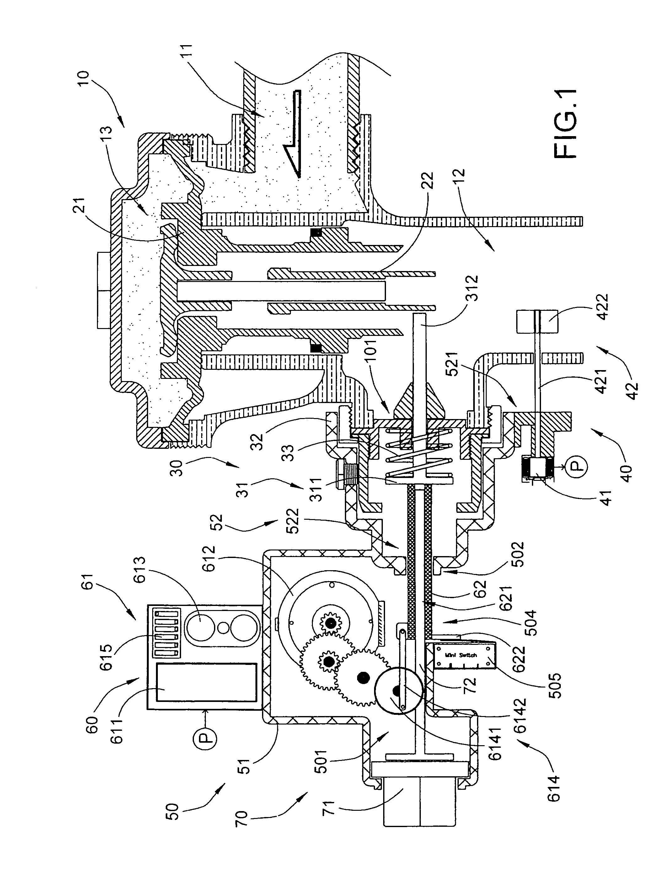 Motorized automate/manual push button system