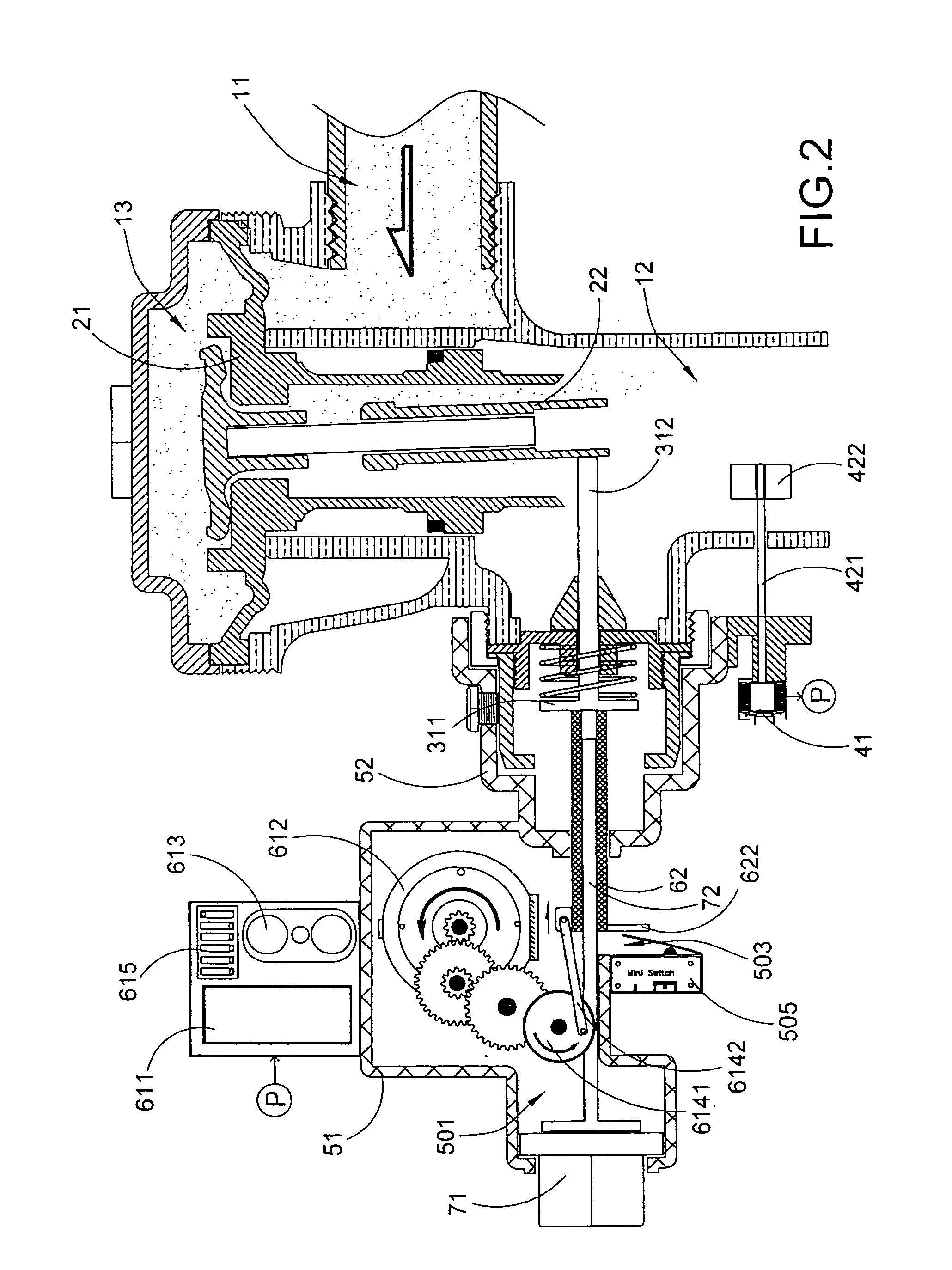 Motorized automate/manual push button system