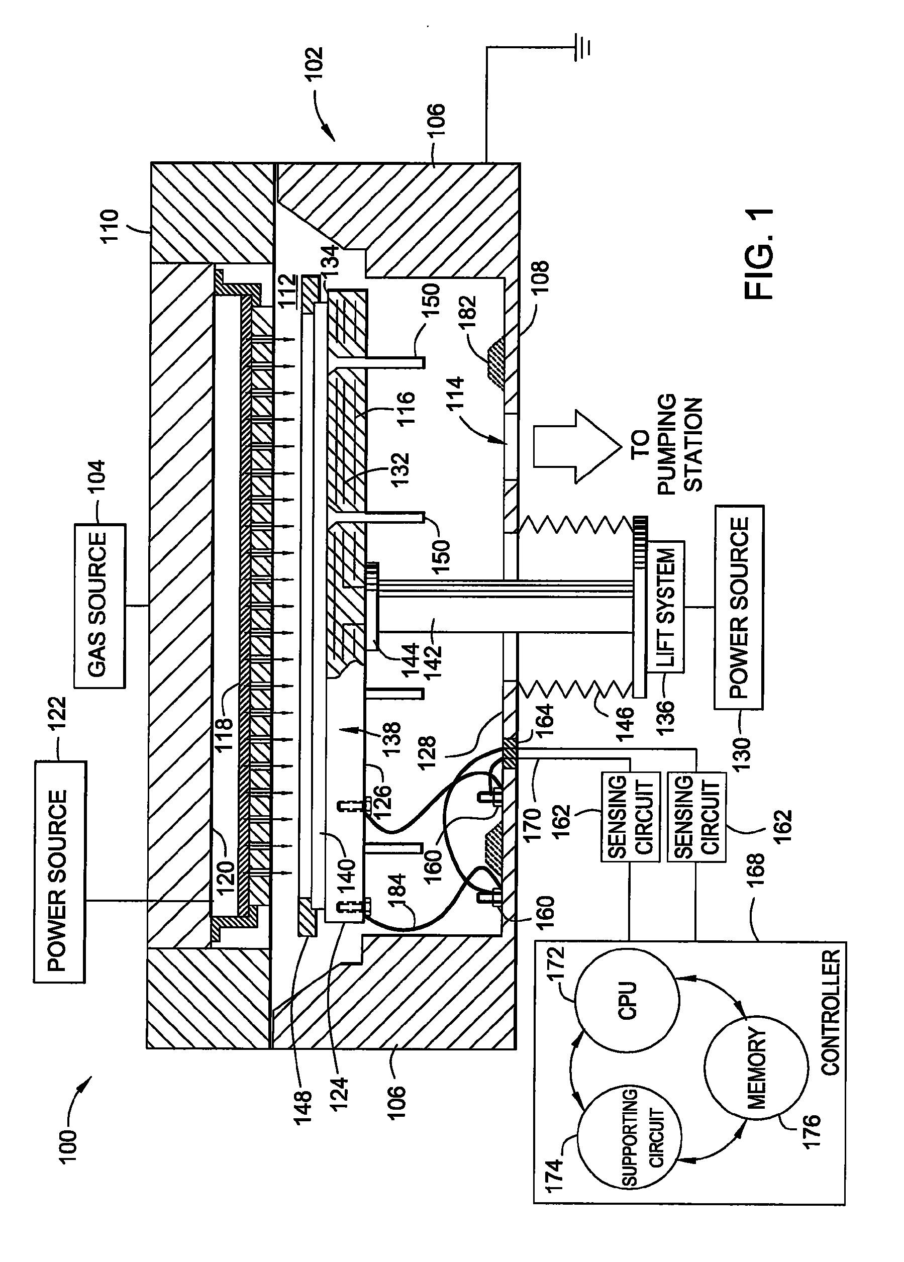 Plasma processing chamber with ground member integrity indicator and method for using the same