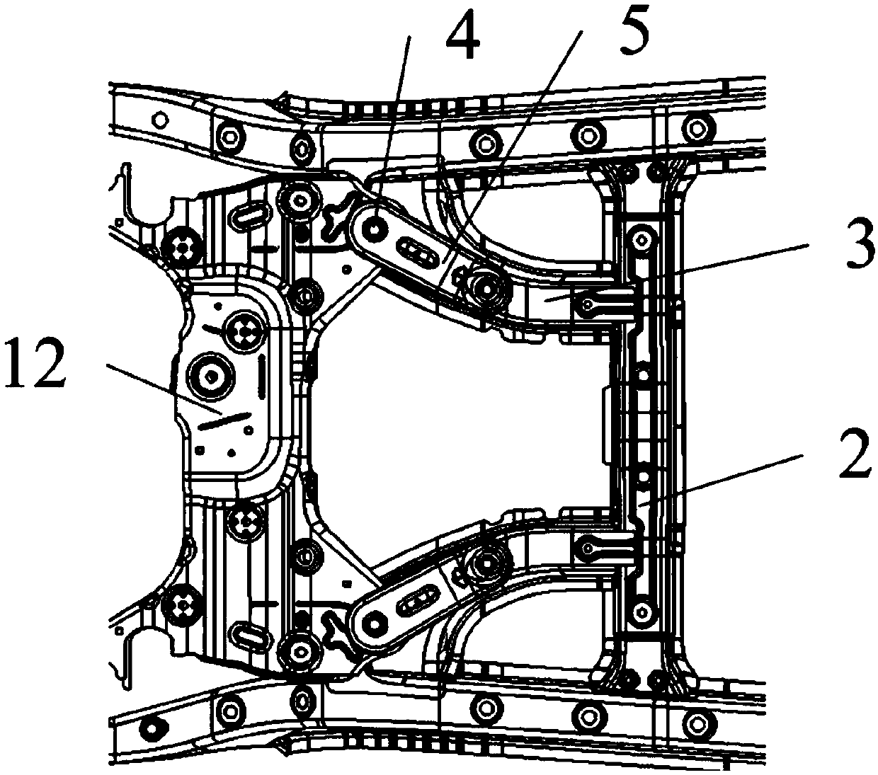 Vehicle, sub-frame mounting structure and design method of sub-frame mounting structure