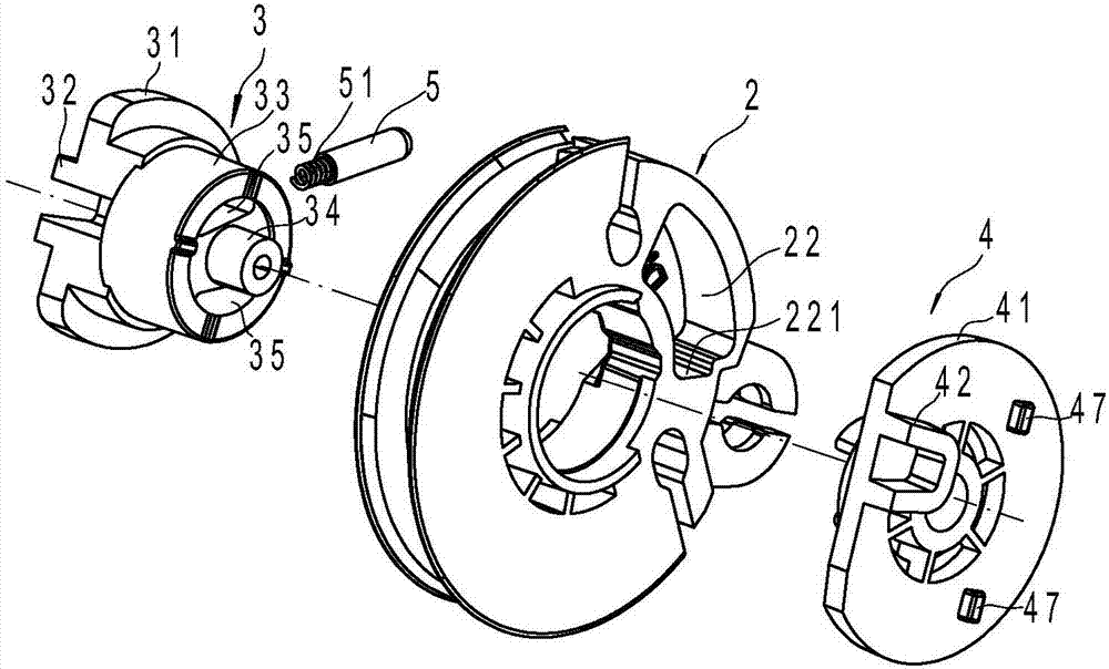 Air outlet thumbwheel structure for automobile air conditioner