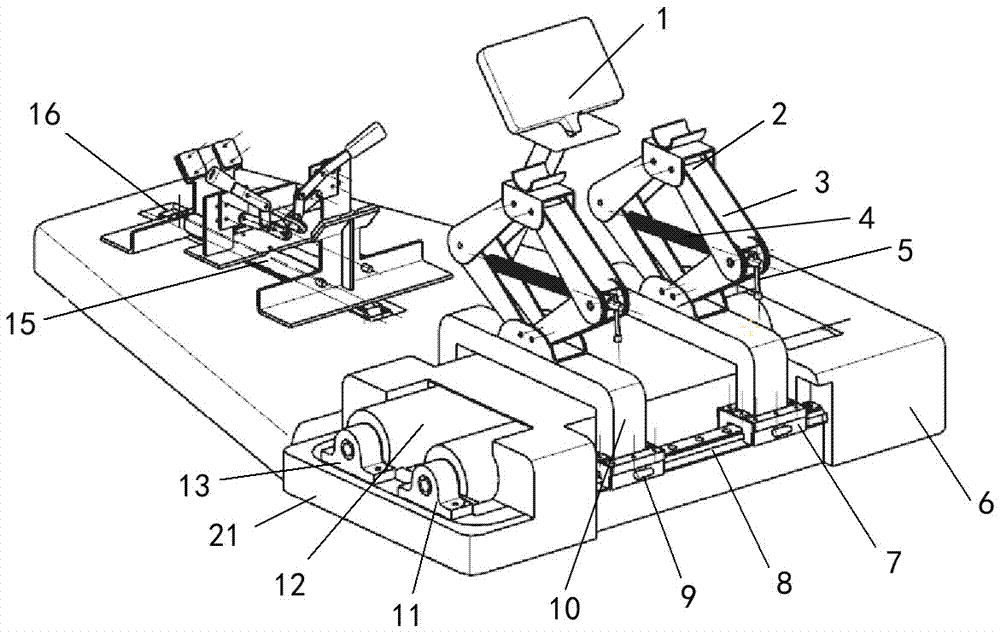 Wheelchair racing car training platform