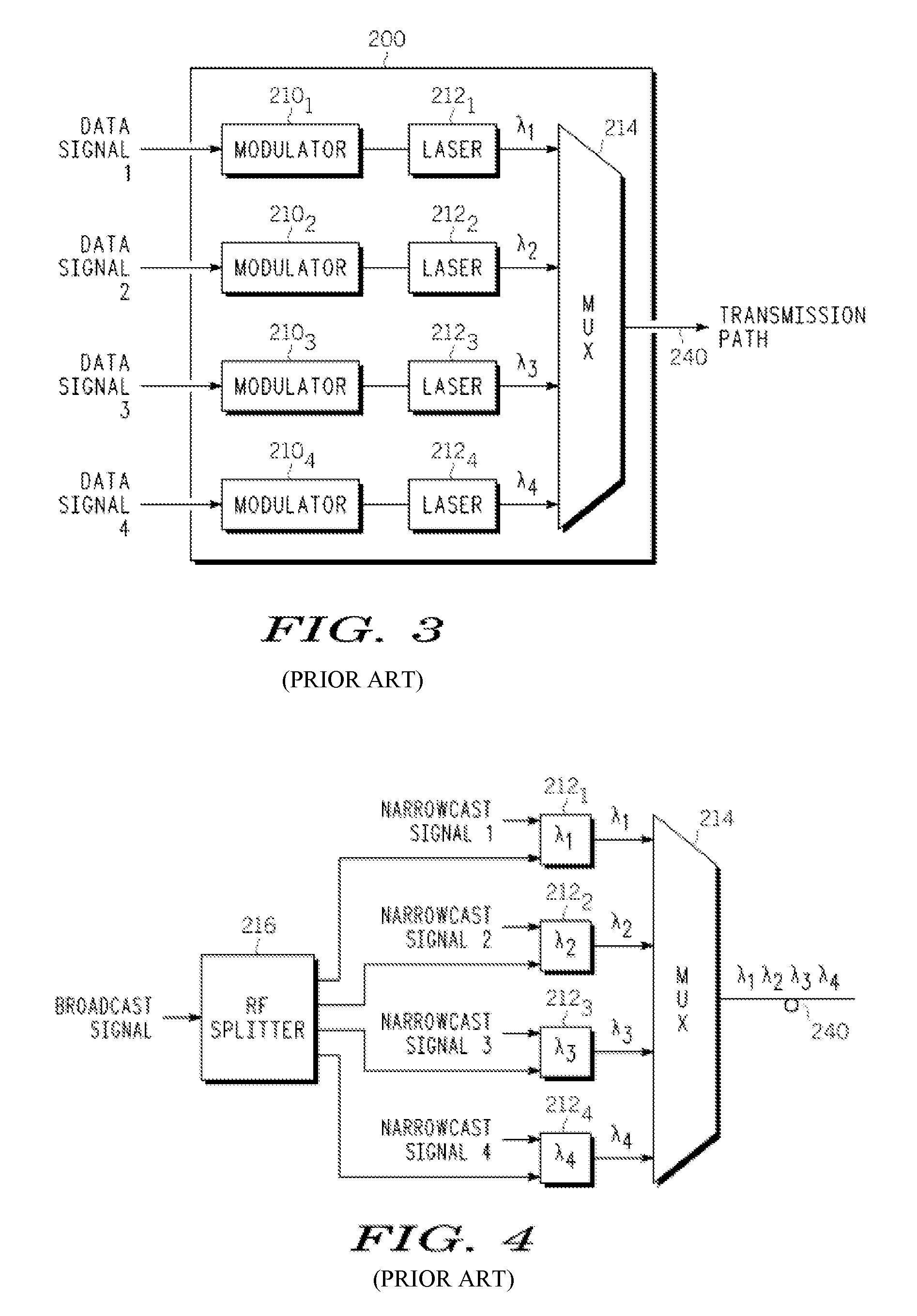 Method and apparatus for reducing crosstalk and nonlinear distortions induced by raman interactions in a wavelength division mulitplexed (WDM) optical communication system