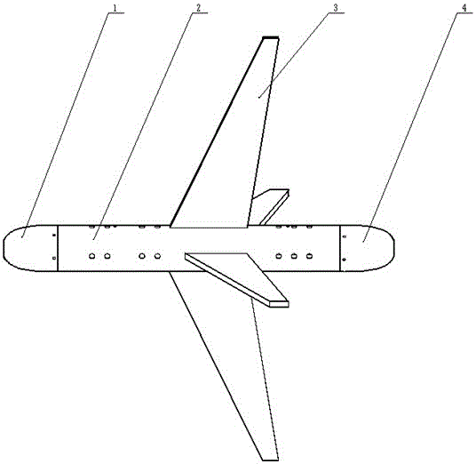 Multi-cabin streamline type underwater dragging body