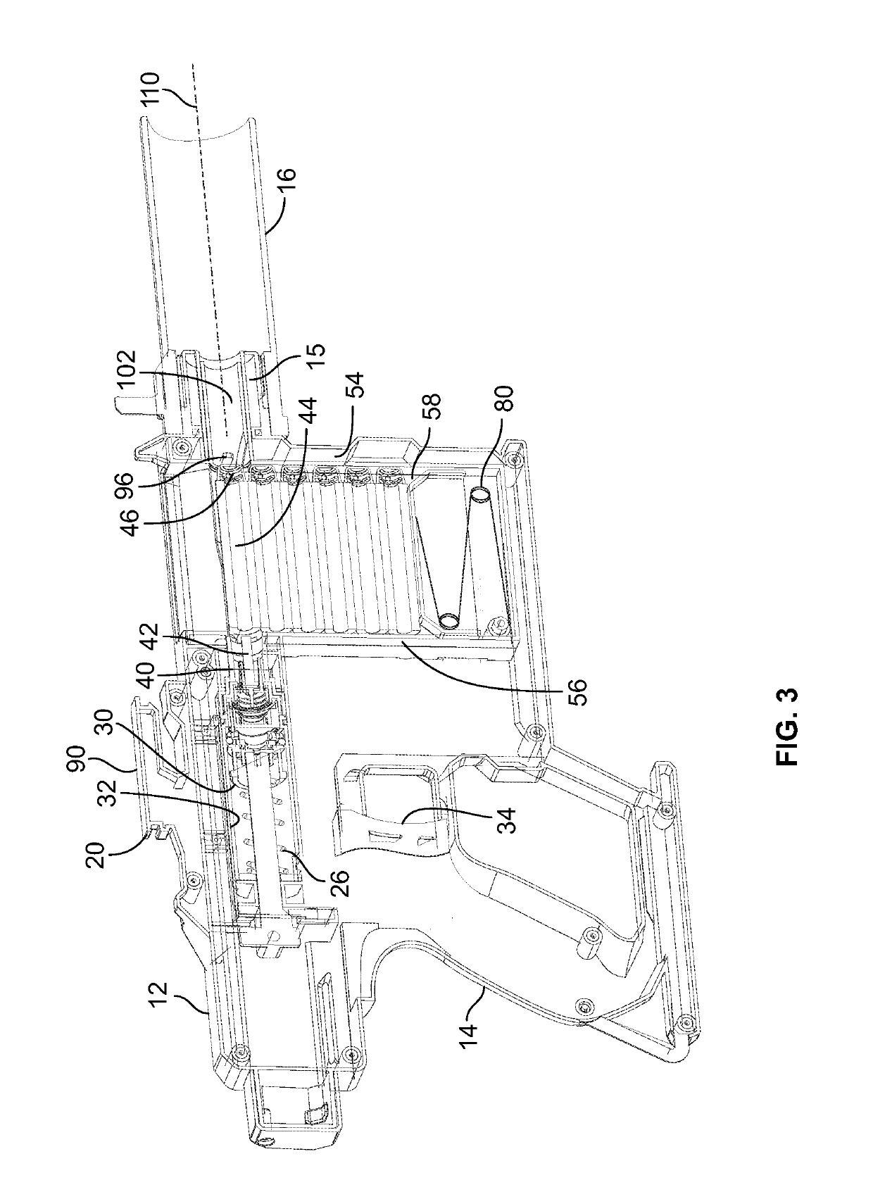 Projectile launcher apparatus with magazine