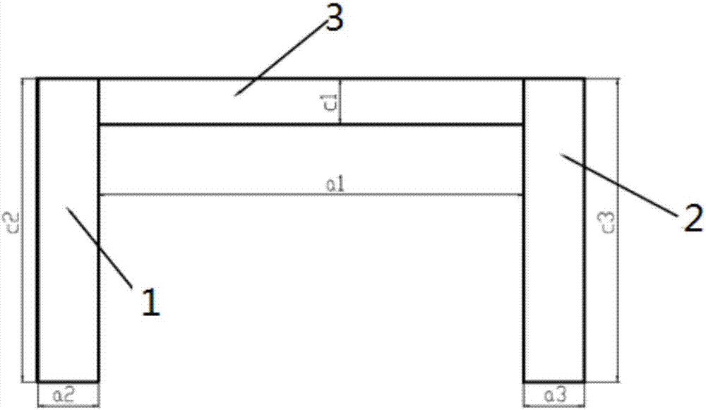 Design method for statically indeterminate fixed beam frame with self-supporting structure