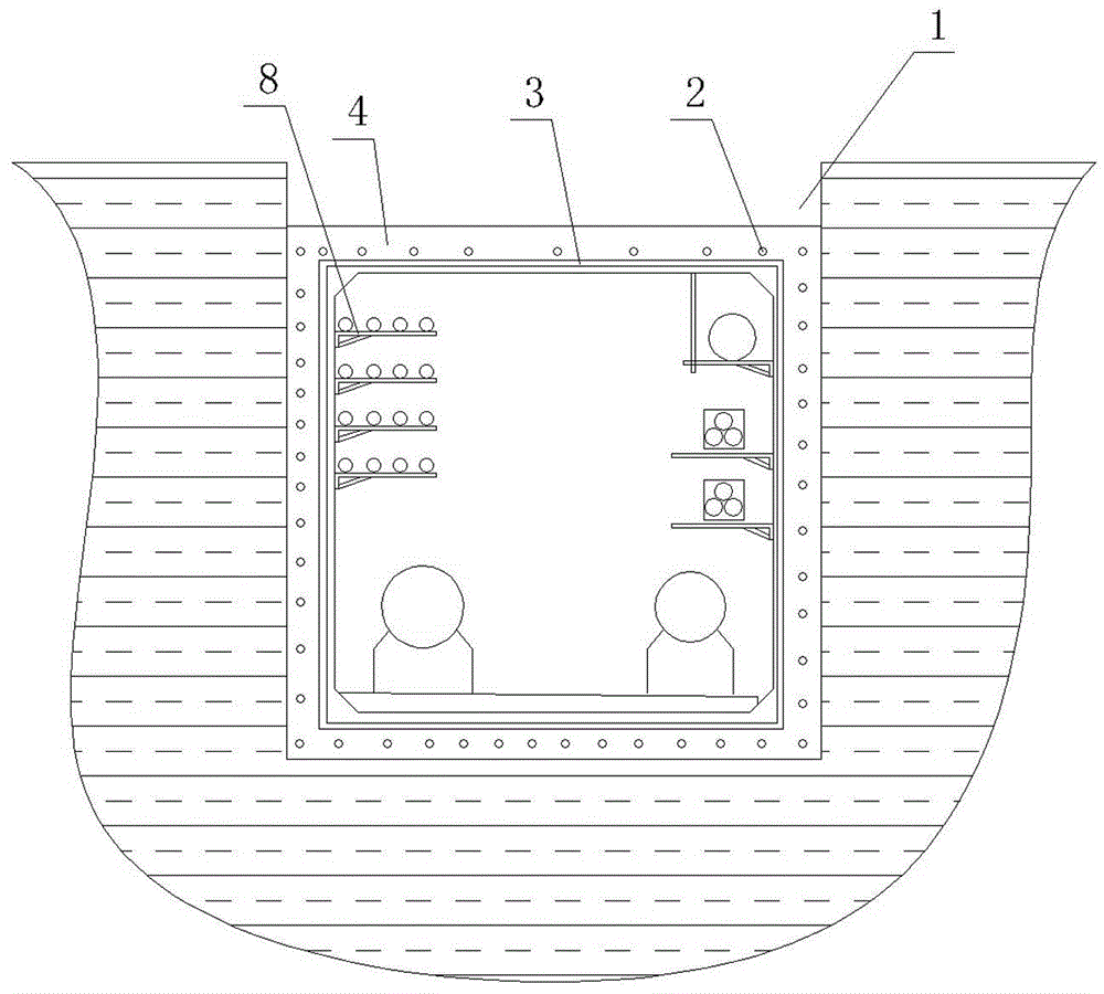 Construction method of prestress common pipe ditch