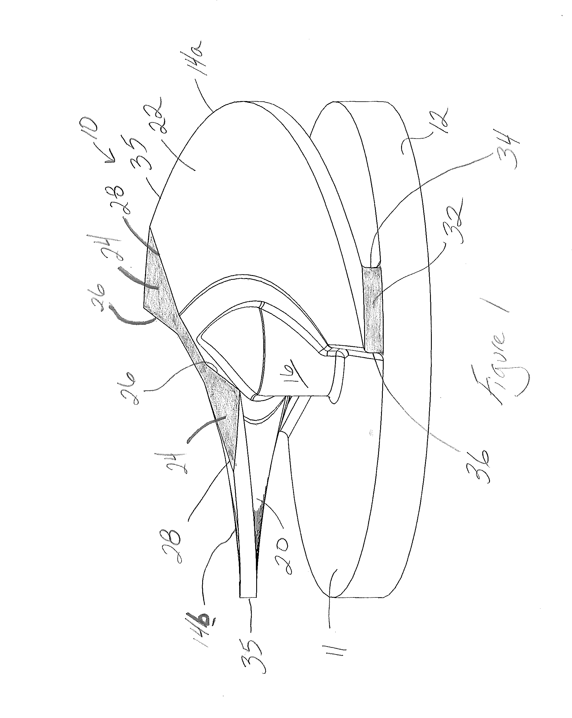 Radial impeller and casing for centrifugal pump