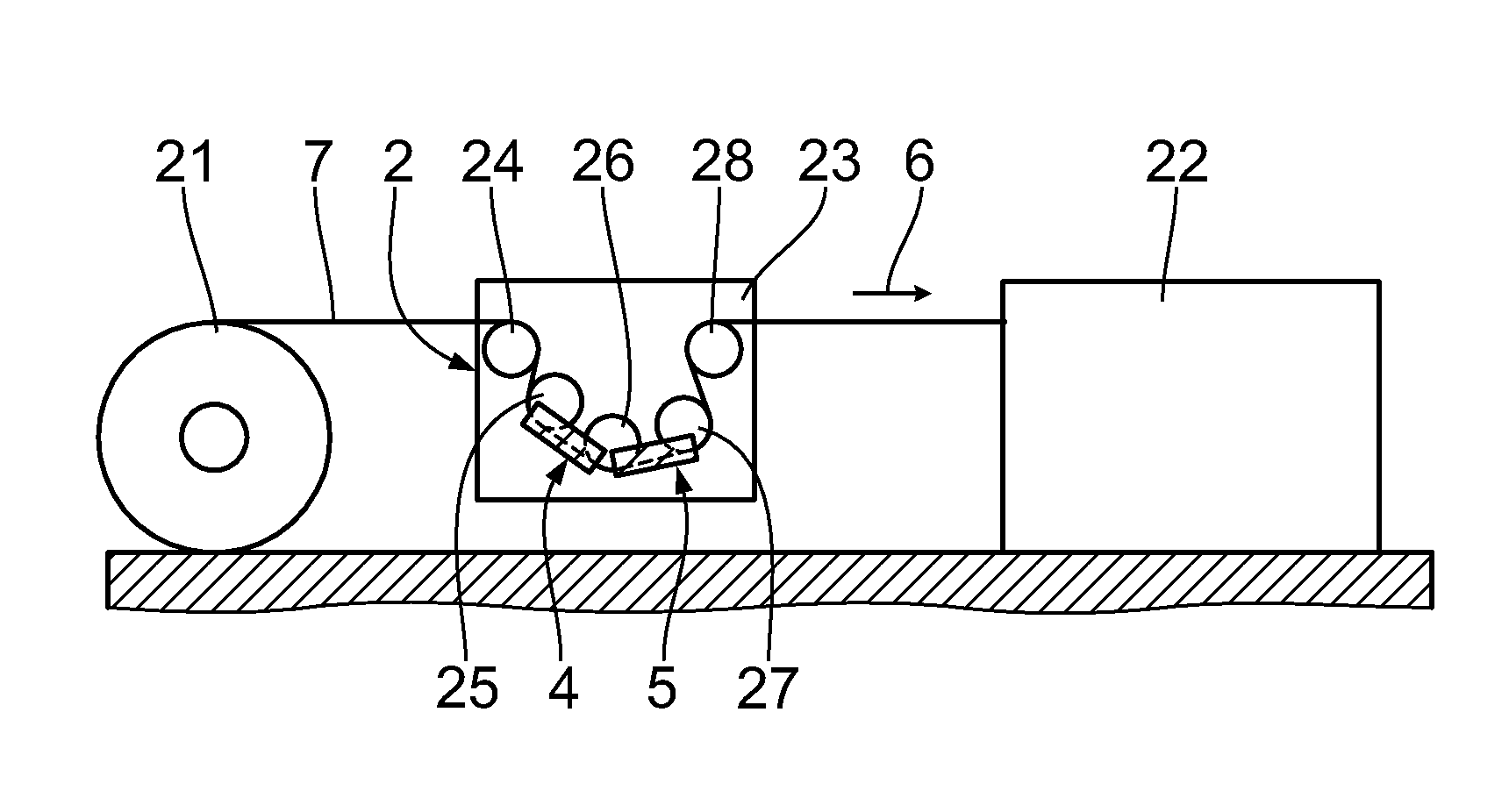 Installation for processing a paper web or corrugated cardboard web