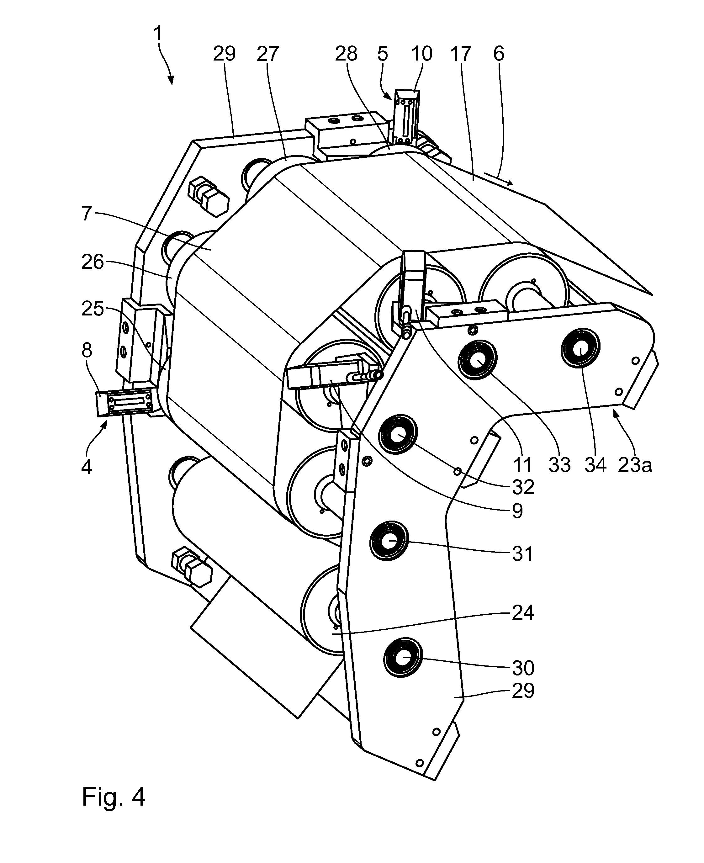 Installation for processing a paper web or corrugated cardboard web