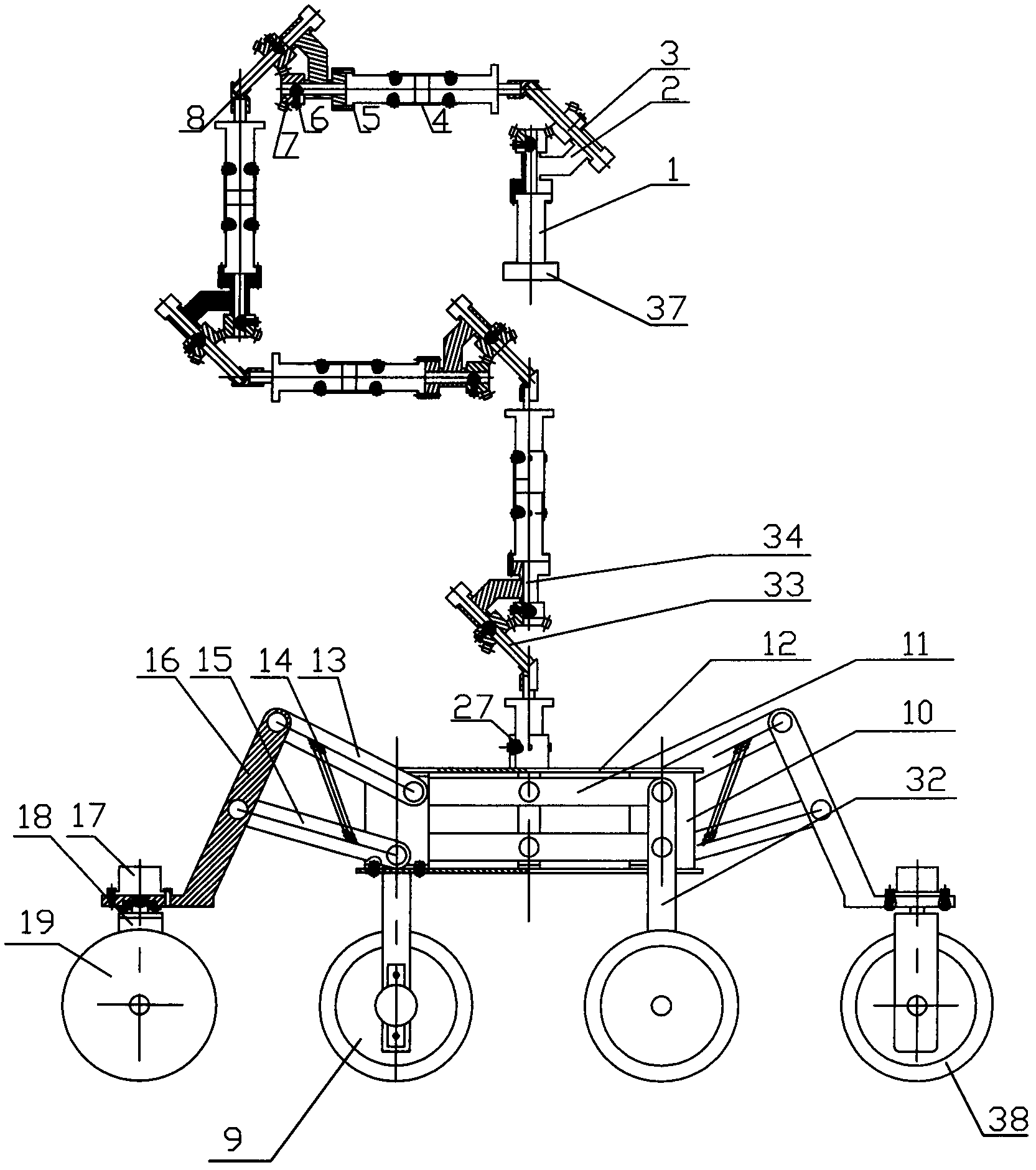 Simulated obstacle crossing probe vehicle