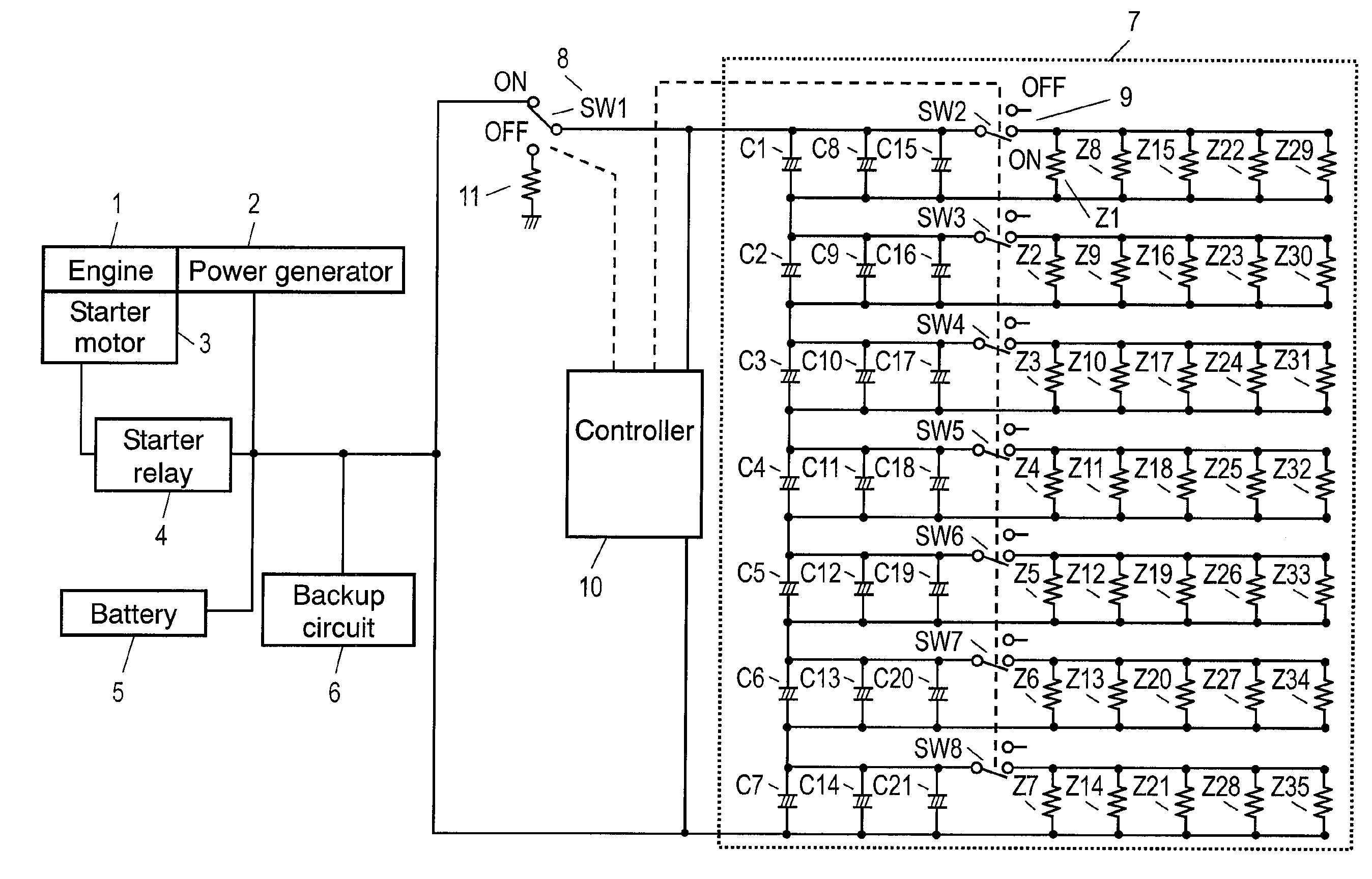 Auxiliary electric power supply for vehicle and charger/discharger for vehicle