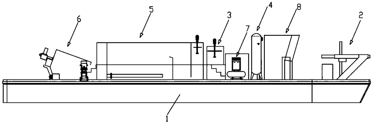 Ship-borne type algae-water separating device