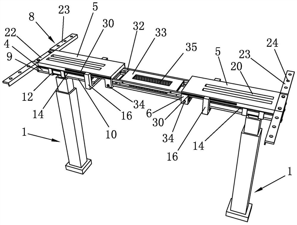 A large thrust lifting column structure and its installation method