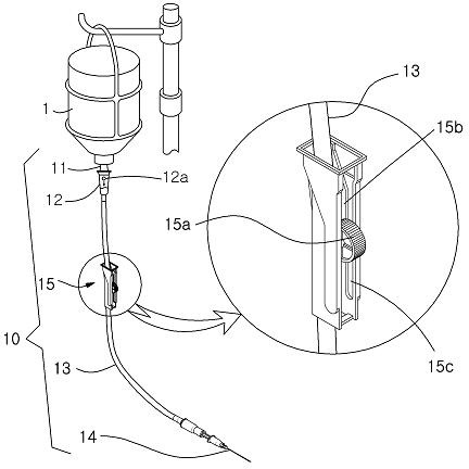 Flow-rate regulator, flow-rate-regulating set, and method for regulating the flow-rate of intravenous fluid