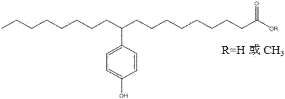 Phenolic hydroxyl fatty acid antioxidant and preparation method and application thereof