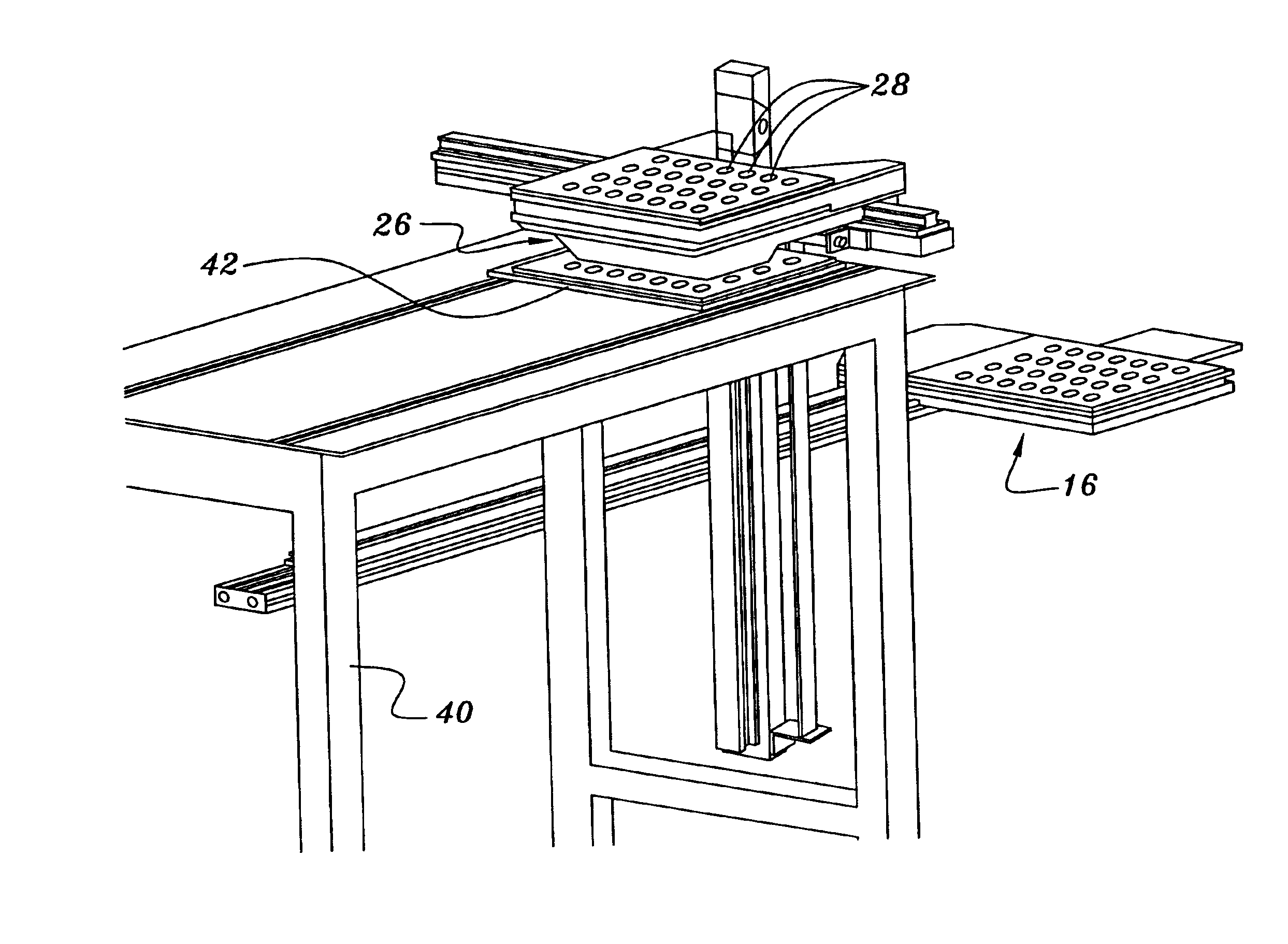 Compact structure for automatically filling solid pharmaceutical product packages