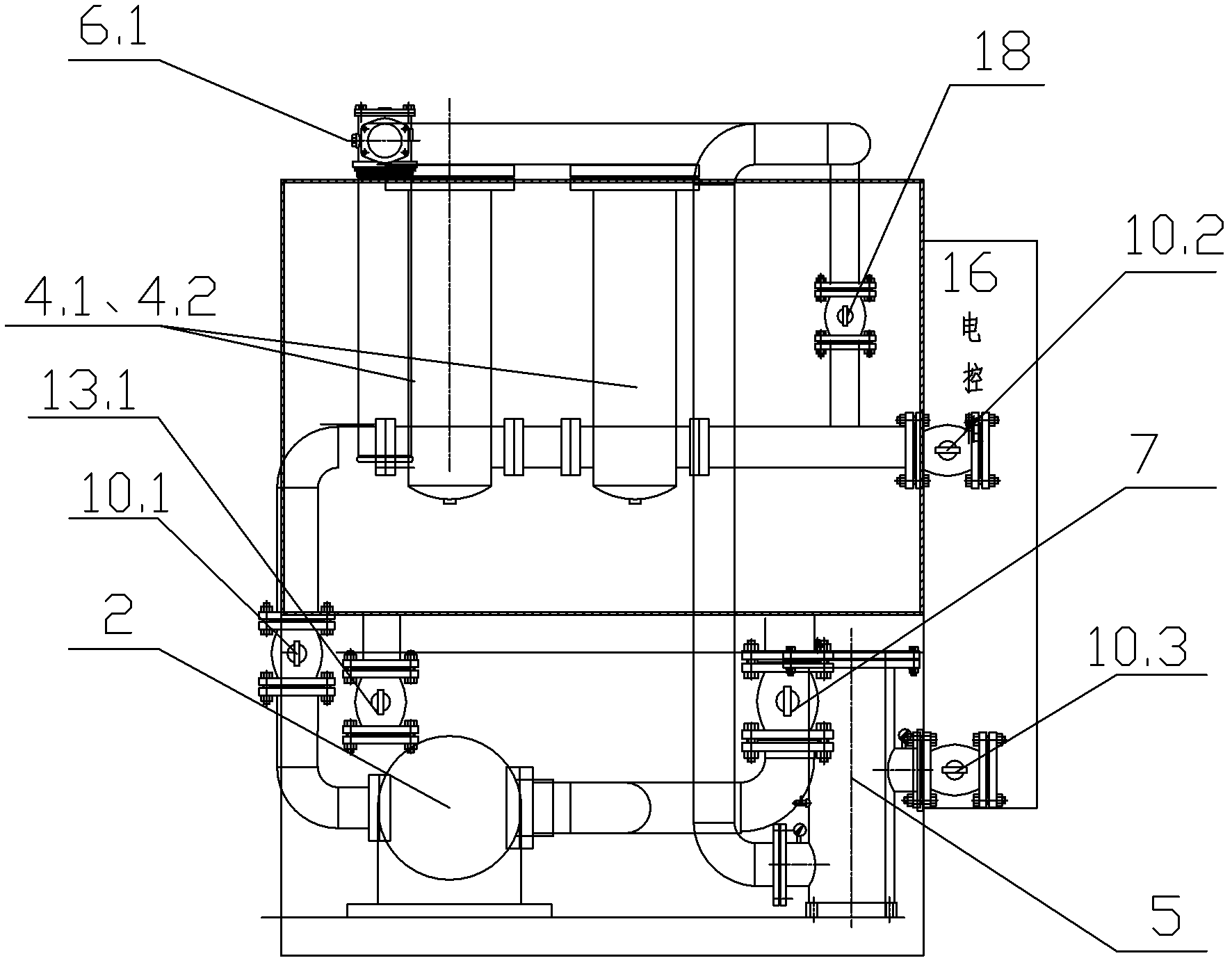 Compact efficient modularized oil flushing device