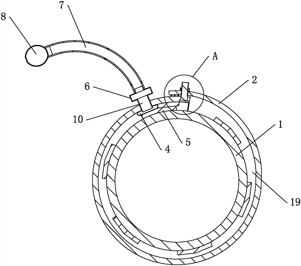 Leaking stoppage method for gas pipeline and device implementing method