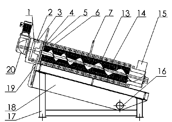 Stacked spiral sludge dewatering machine