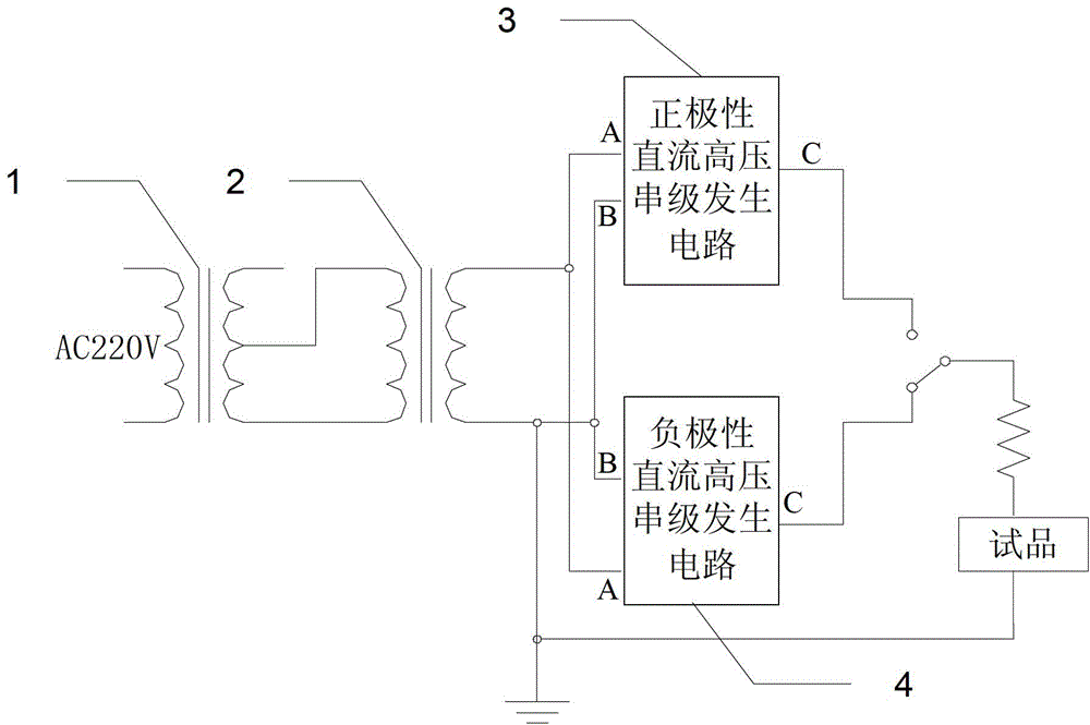 Polarity-reversal voltage generator based on direct current high voltage cascade generation circuit