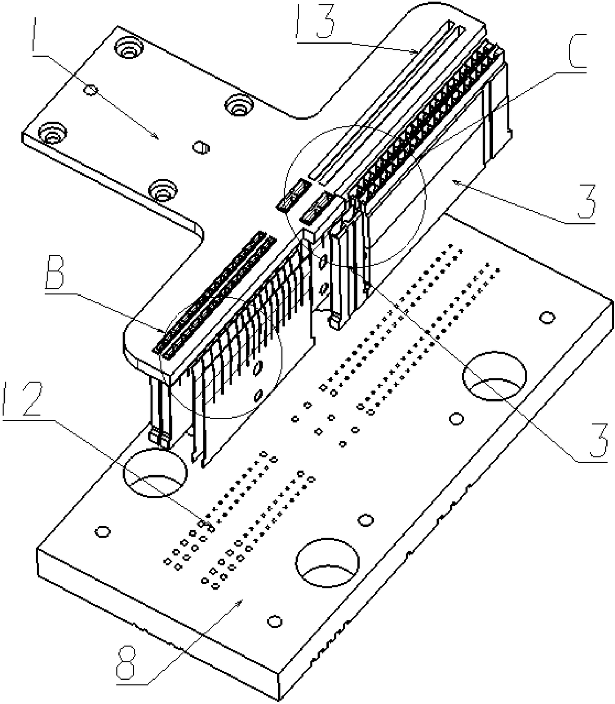 Multi-pin clamping mechanism